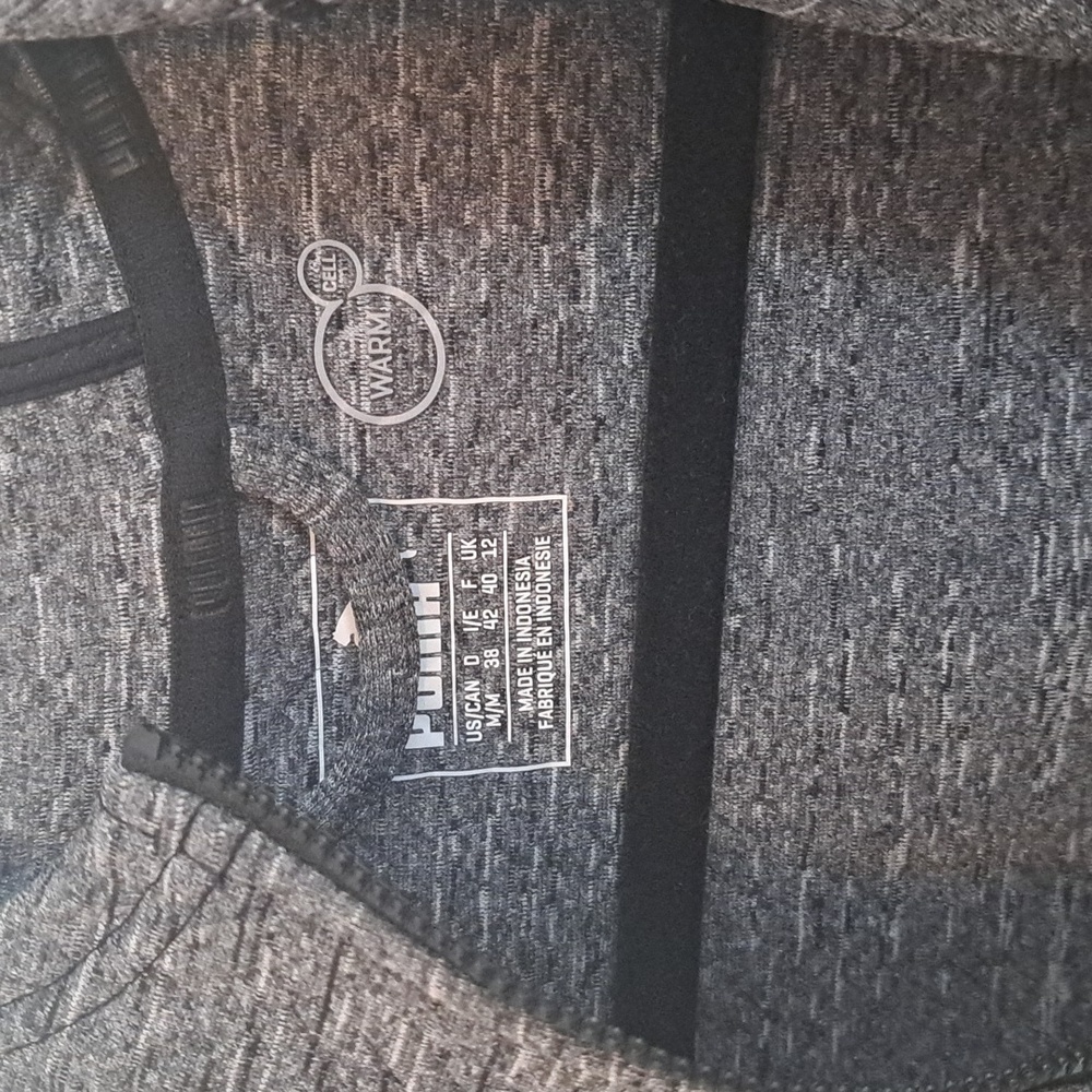 Gray Puma zip up hoodie with zip pockets - Picture 4 of 5